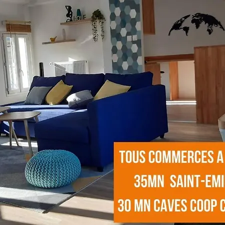 Superbe Appartement Renove 4 Personnes Le Zen Scandi Au Centre Ville - Draps - Serviettes Parking - La Roche-Chalais Exterior photo